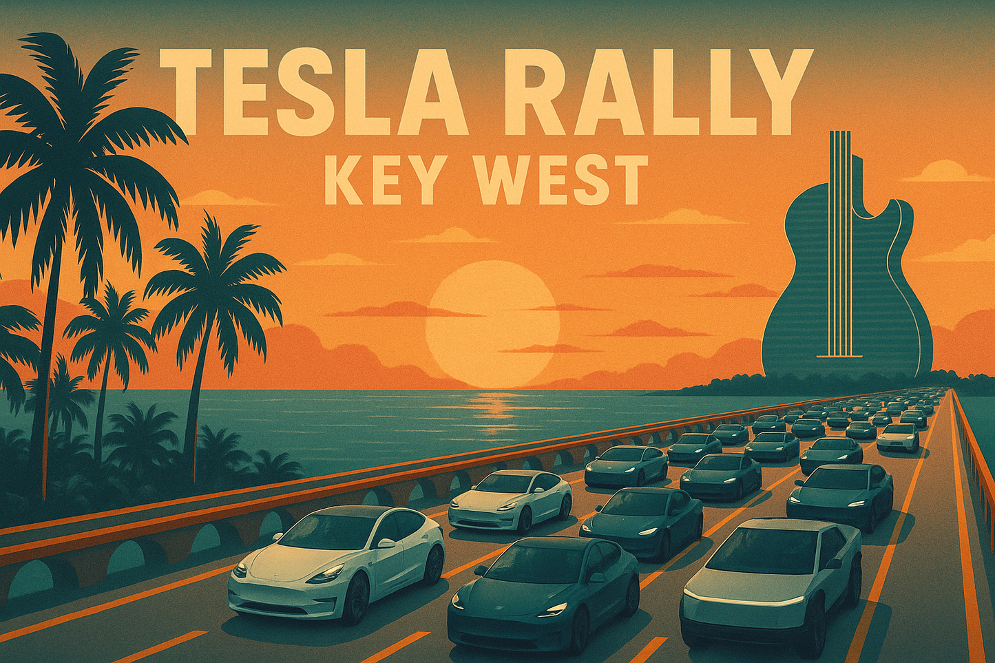 Tesla Rally: Key West 07.12.25 + Kokomo Light Show