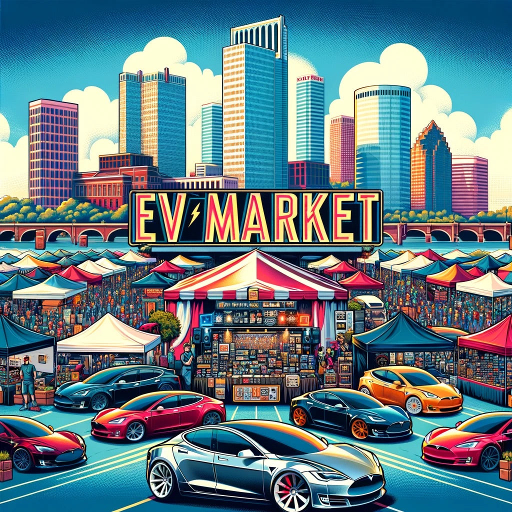 Tampa Bay Spring Tesla Fiesta & EV Market is Sunday, March 24th at KRATE in Wesley Chapel 10am-1pm