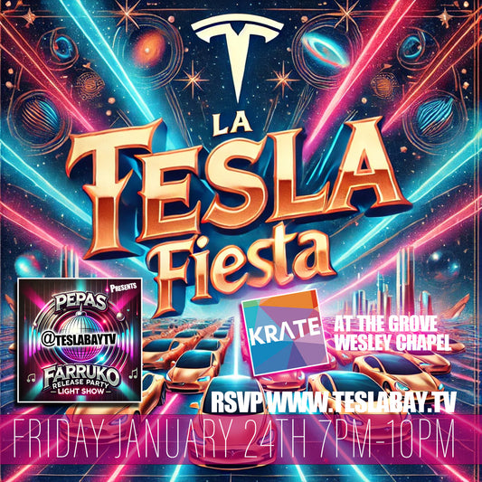 La Tesla Fiesta @ KRATE Tampa - 'Pepas by Farruko' Light Show Release Party - FRI 01/24/2025 7PM-10PM